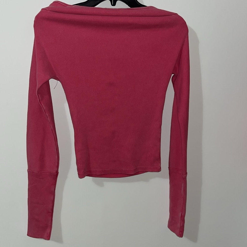 We the free  Gigi Pink Off The shoulder top  NWOT - Picture 8 of 10